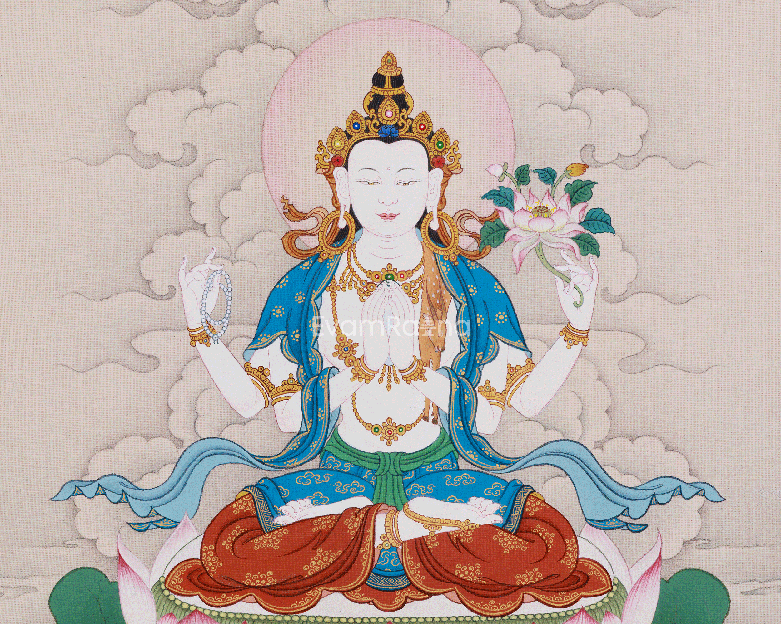 Mercy Bodhisattva Chenrezig Thangka | A Spiritual Symbol of Universal Compassion