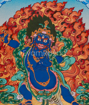 Sacred Tibetan Vajrapani | Fierce Deity of Power and Protection