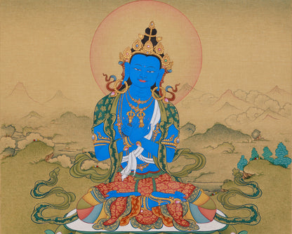 Buddha Vajradhara Thangka | Wisdom and Compassion | Karma Gadri Style