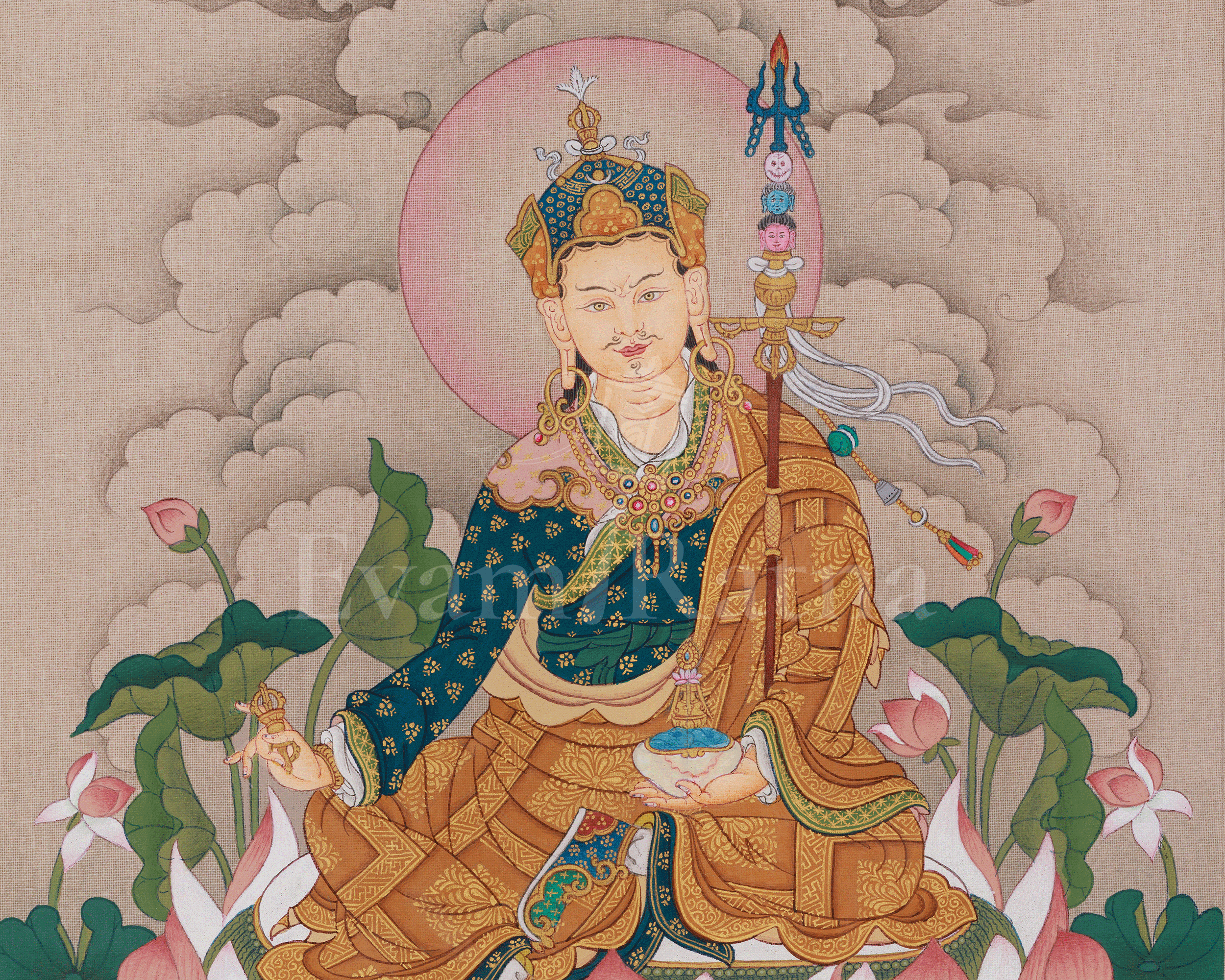 Guru Rinpoche Spiritual Art | Compassionate Wisdom | Vajrayana Teaching