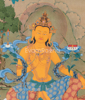 Tibetan Bodhisattva Manjushri Print | Buddhist Deity of Wisdom and Enlightenment
