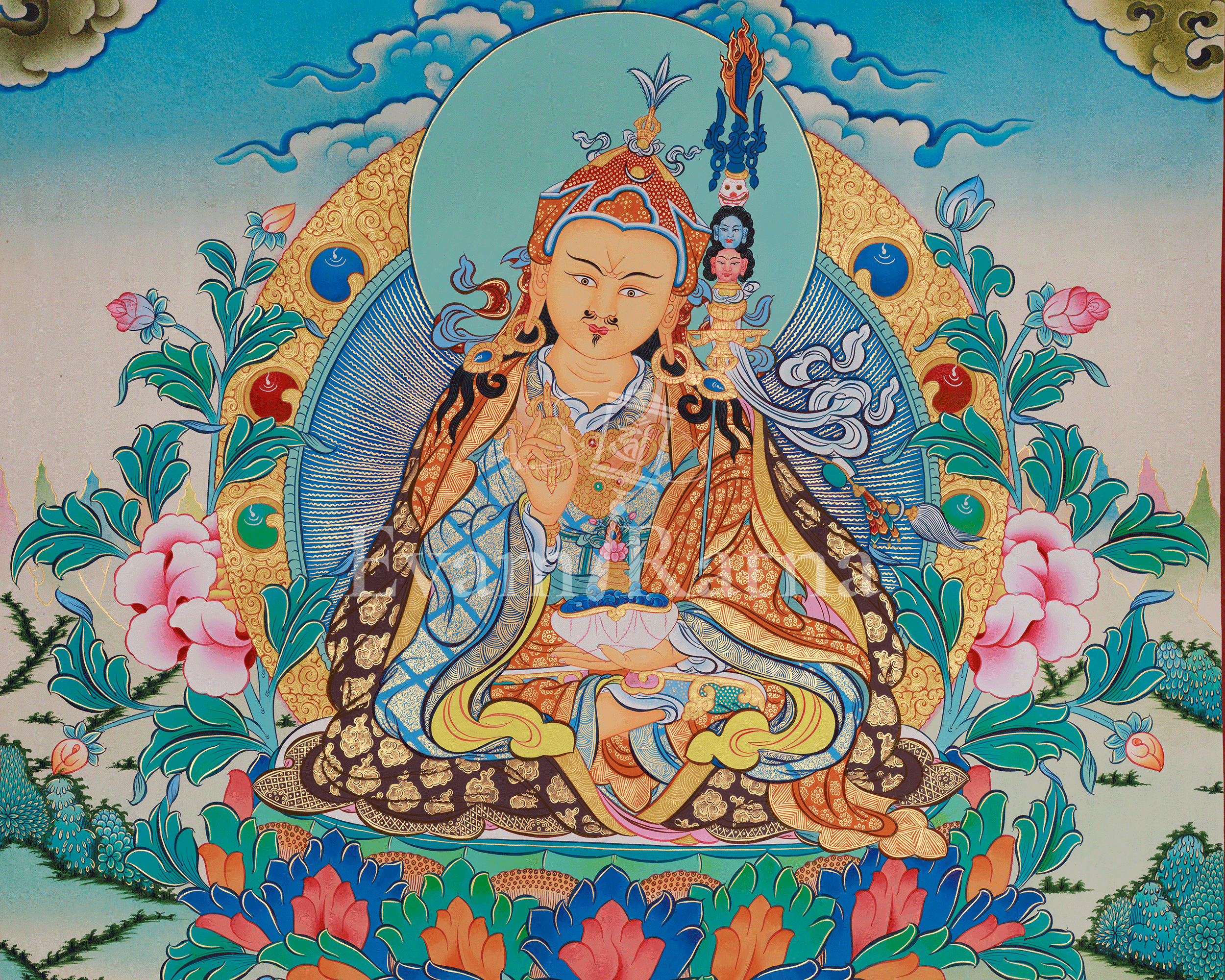 Spiritual Art of Guru Rinpoche | Tibetan Buddhist Master Guru Padmasambhava