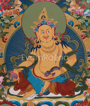 Five Dzambhala Artwork | Tibetan Wealth Deities in Sacred Harmony
