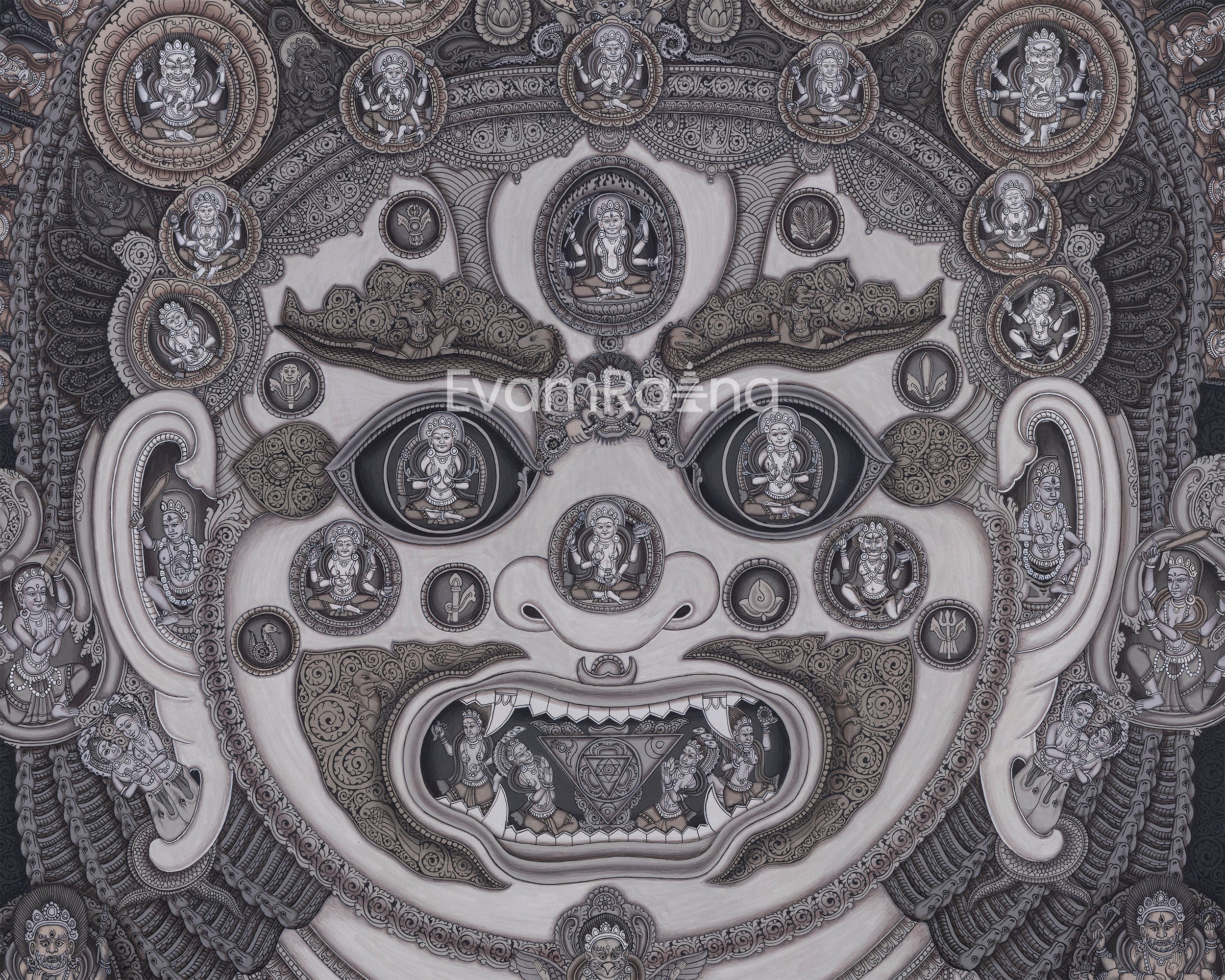 Lord Bhairav, The Powerful Manifestation of Lord Shiva | High Quality Giclee Newari Art