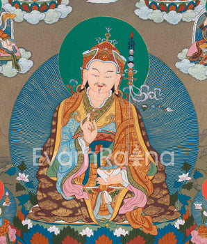 Traditional Hand Painted Guru Sangye Thangka | Art Of Guru Rinpoche, The Lotus Born