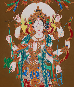 Goddess Marichi Thangka | Buddhist Deity of Light and Fearlessness