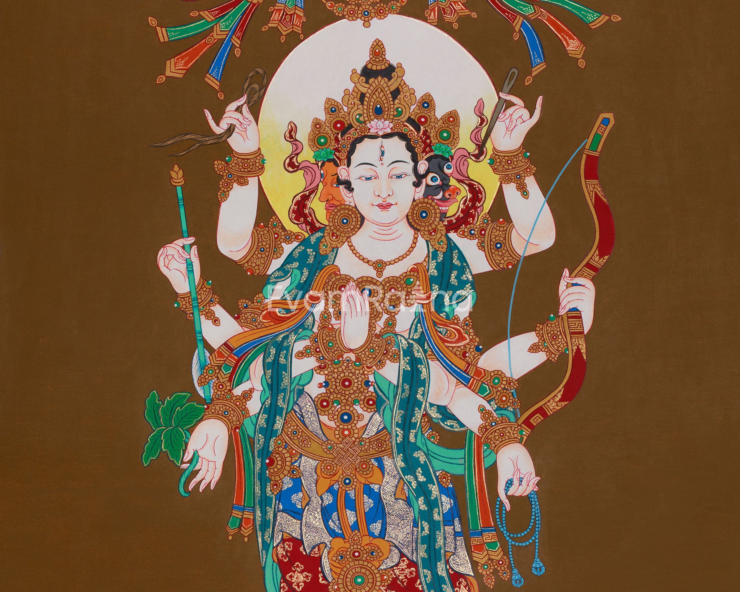 Goddess Marichi Thangka | Buddhist Deity of Light and Fearlessness