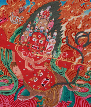 Rahula Thangka | Wrathful Protector of Spiritual Pathways