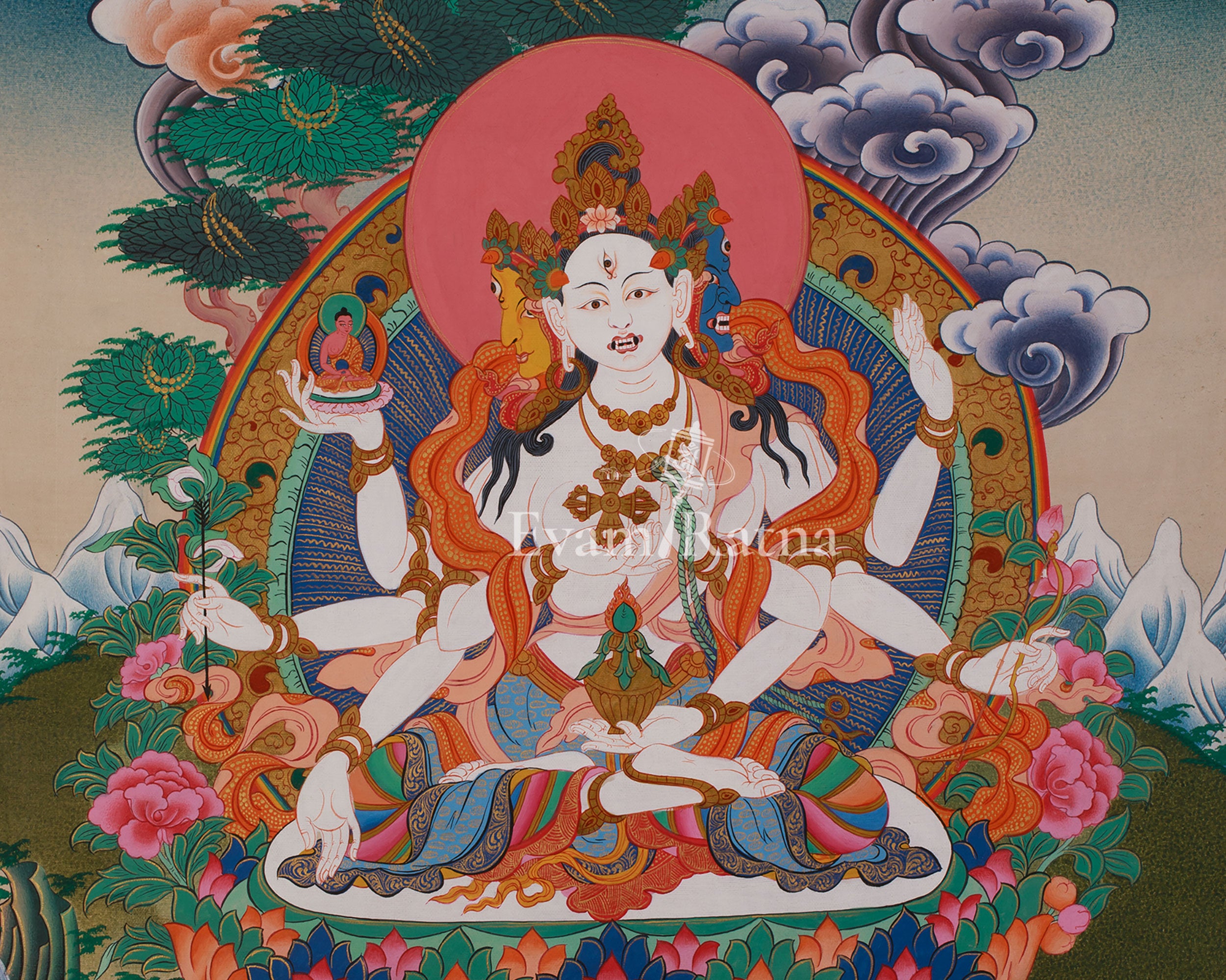 Traditional Thangka of Namgyalma | Buddhist Deity of Longevity