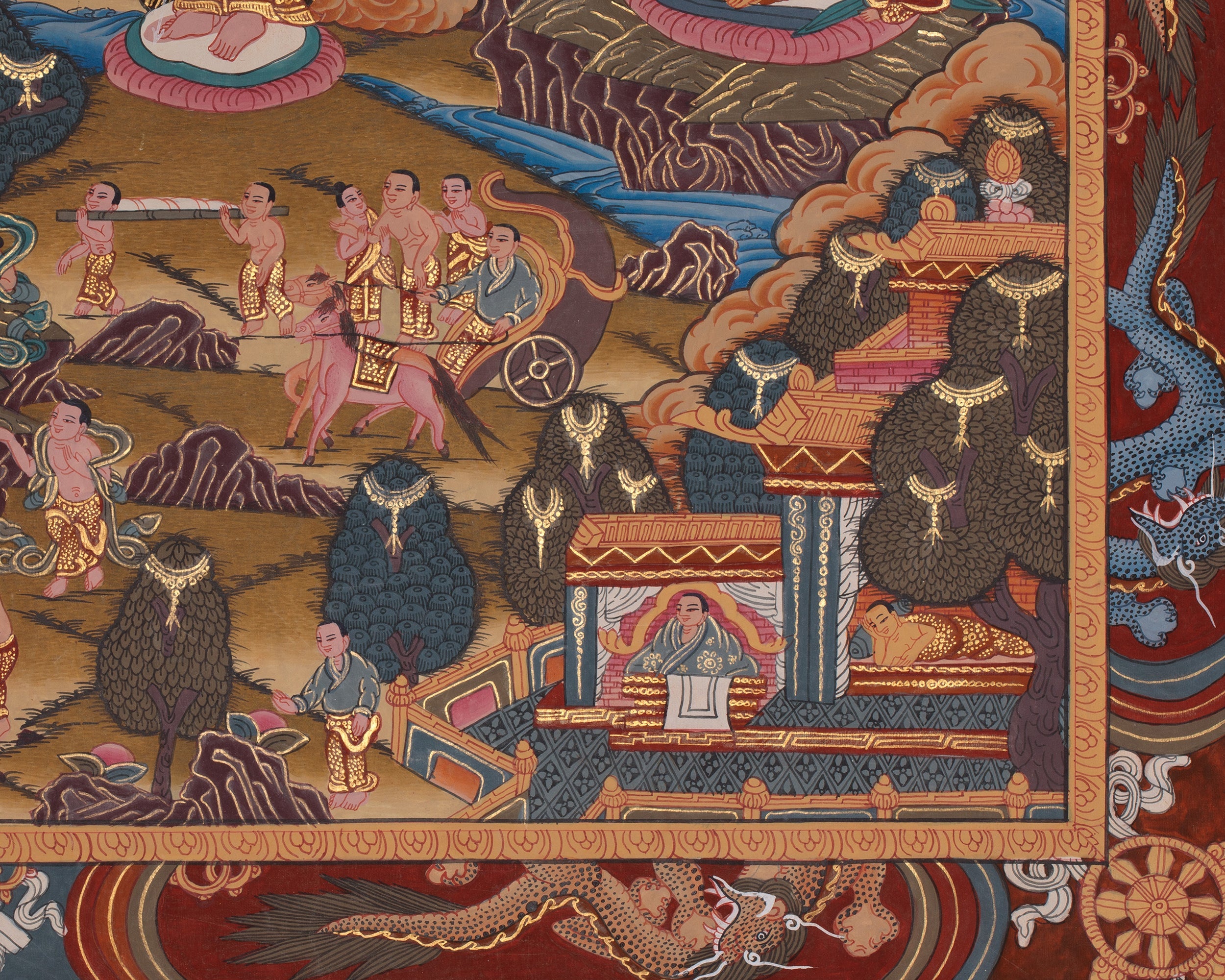 Buddha Life Story Himalayan Artwork | Buddha’s Path from Birth to Enlightenment