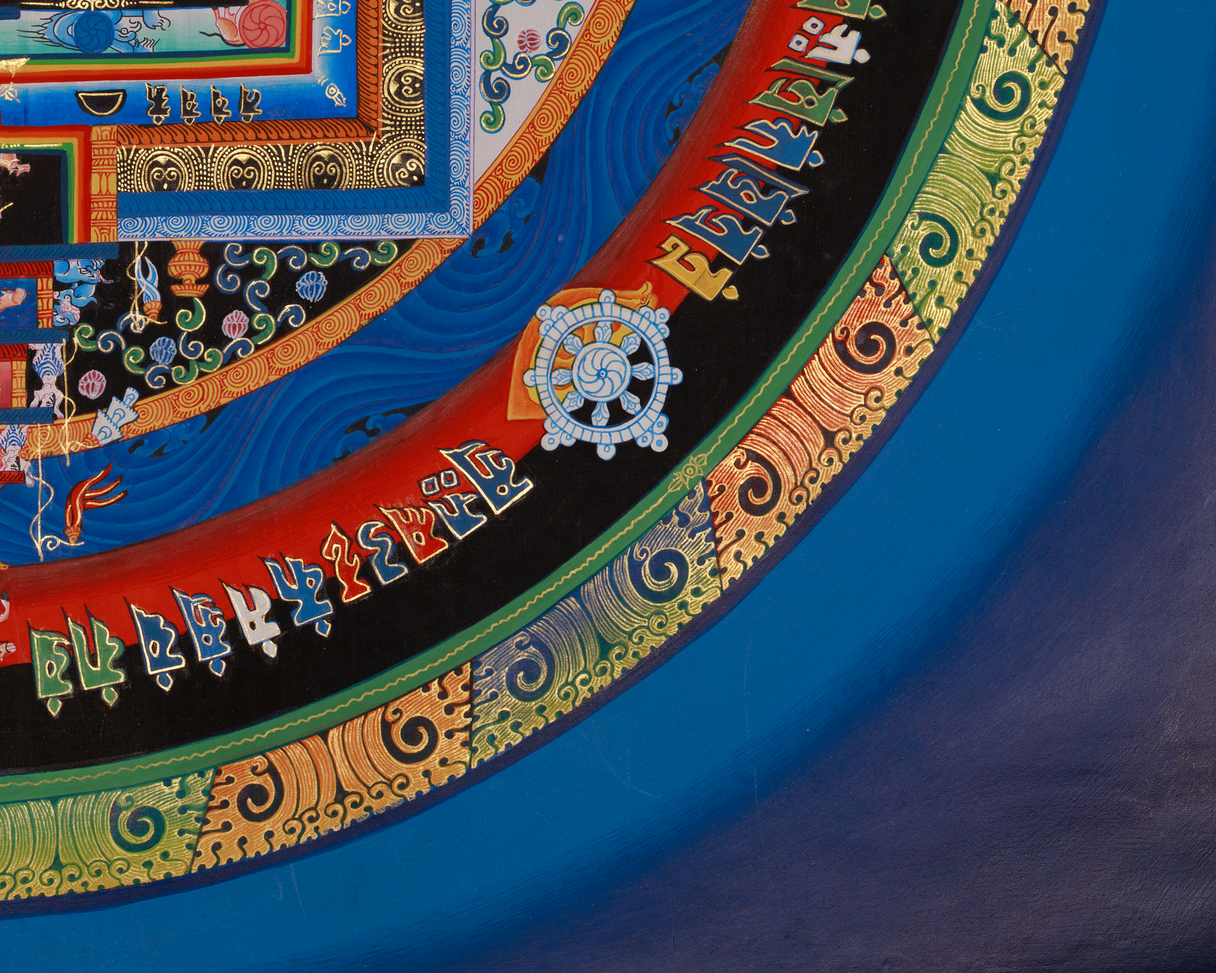 Traditional Art of Kalachakra Mandala | Sacred Wheel of Time Thangka for Meditation