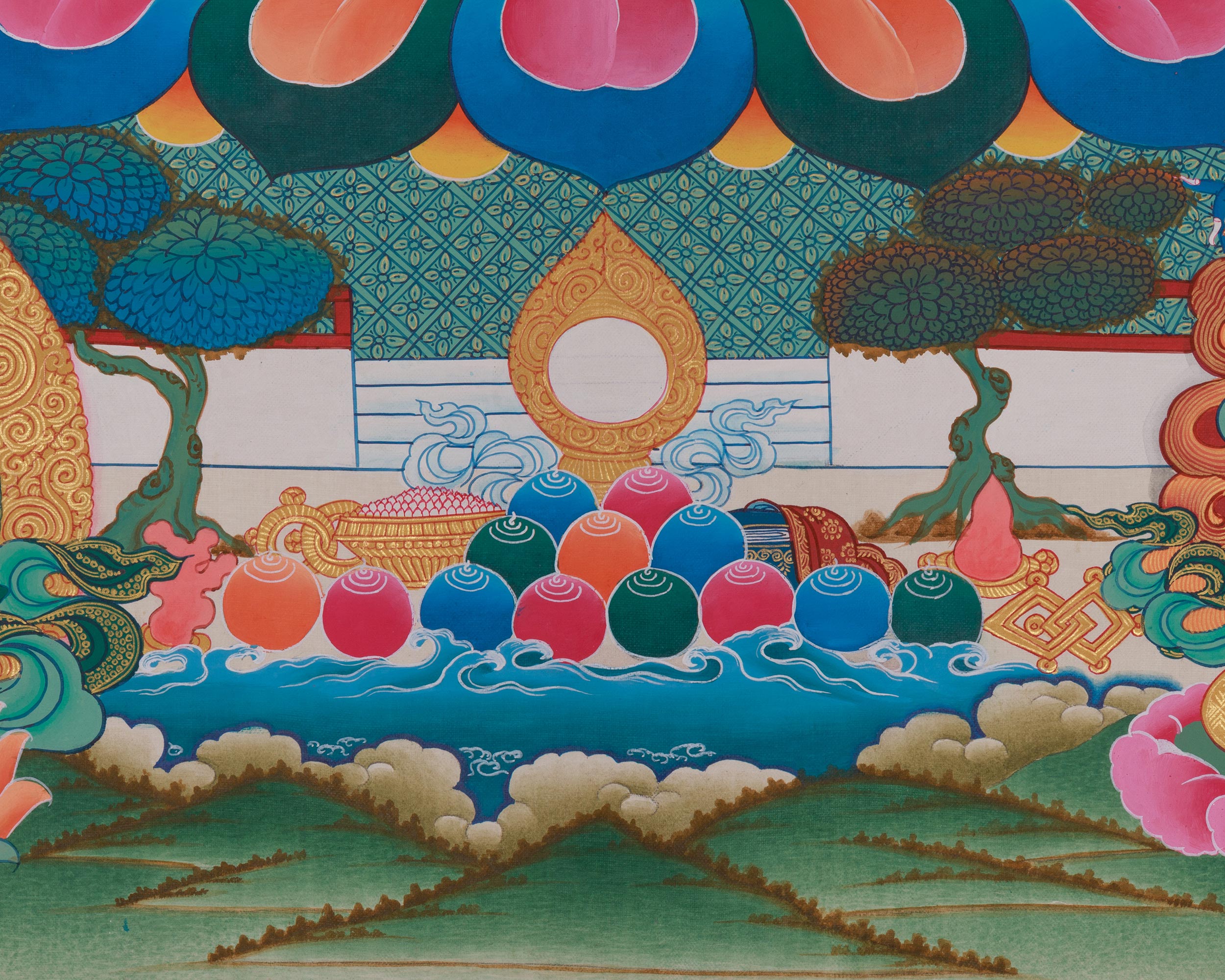 Tibetan Deity Manjushri Thangka | Wisdom, Clarity and Enlightened Mind