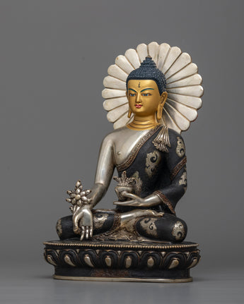 medicine-buddha-silver-plated-figure