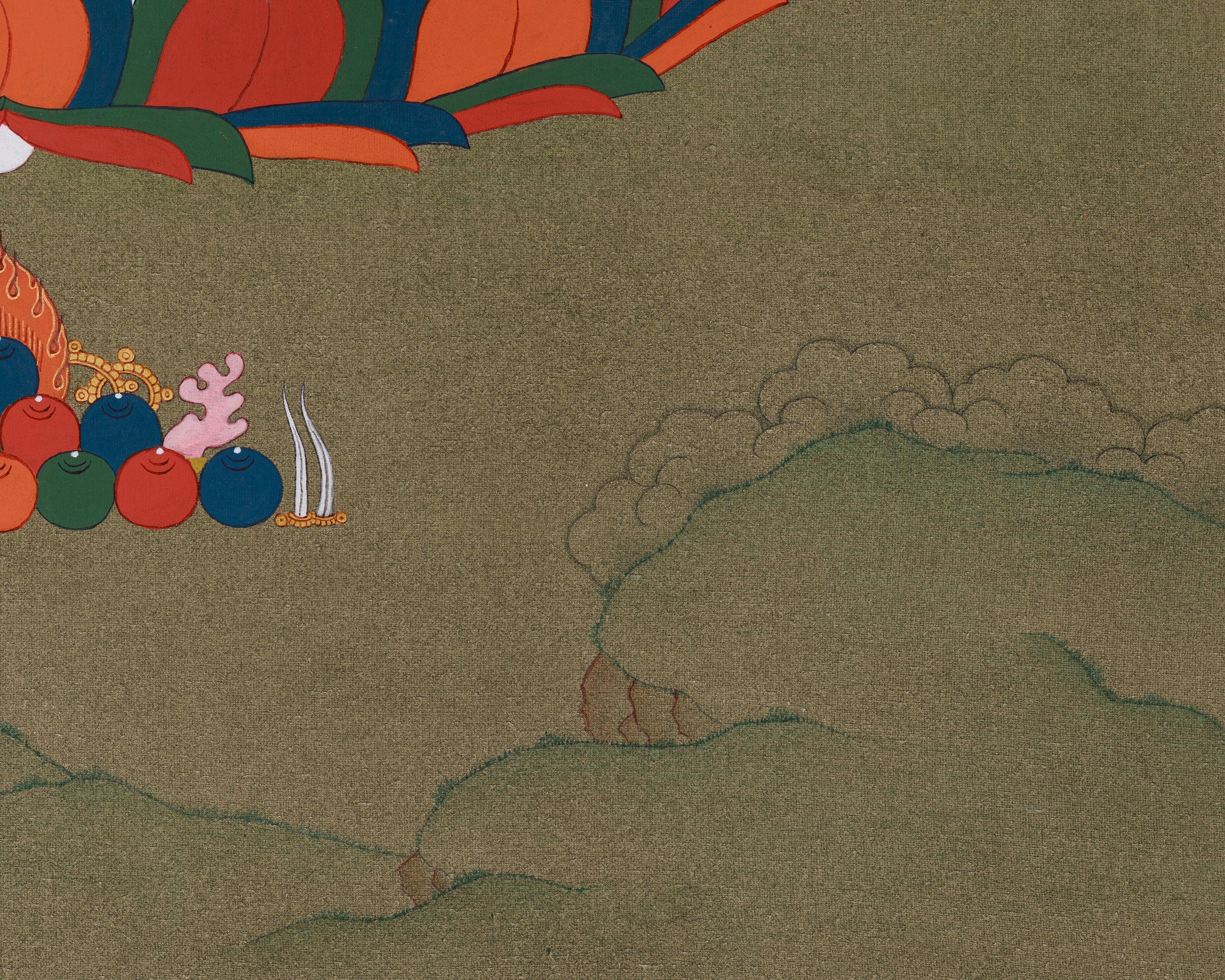 Tibetan Bodhisattva Four Armed Chenrezig Thangka | Buddha of Compassion