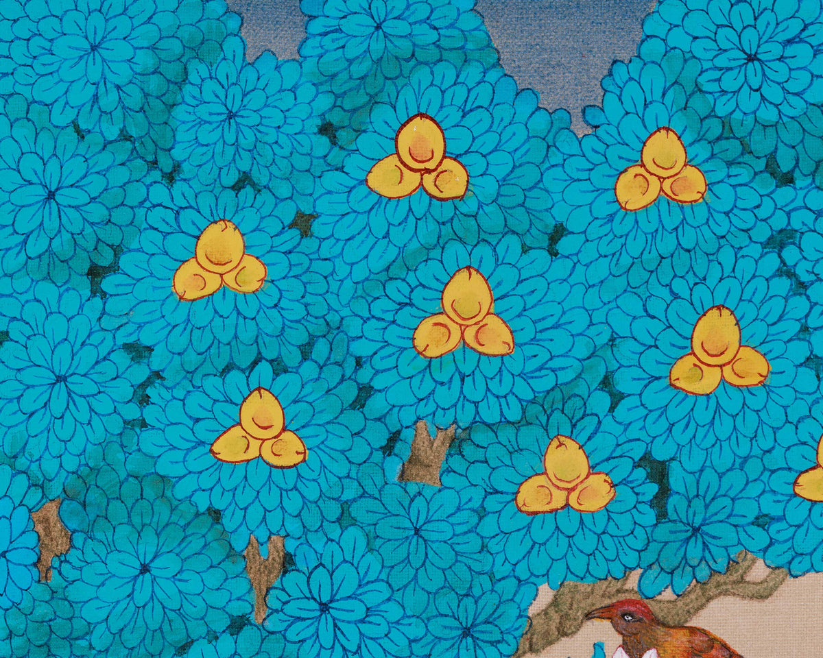 Four Harmonious Friends Thangka | Tibetan Art of Cooperation and Harmony