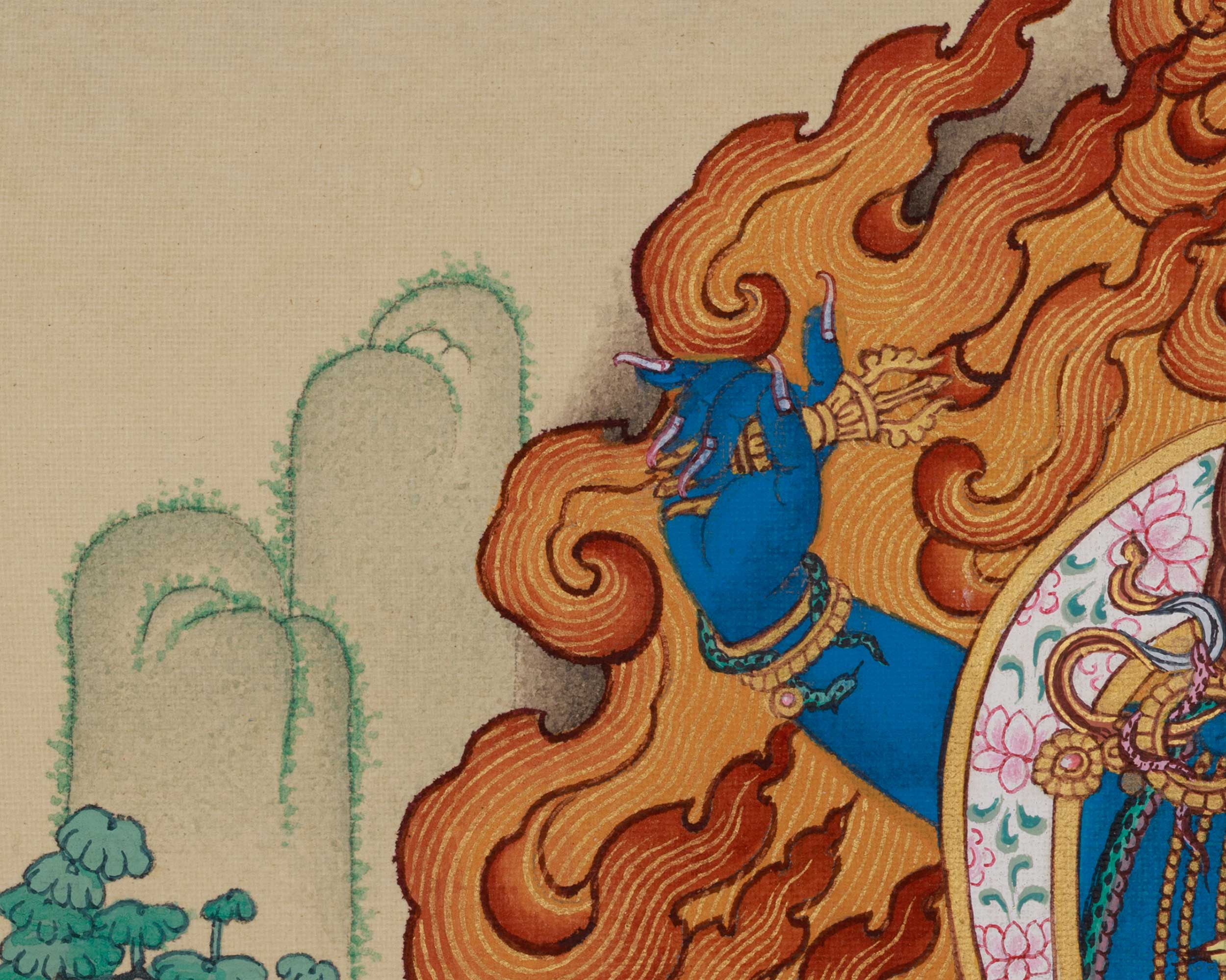 Tibetan Vajrapani Art | Holder of the Thunderbolt | Protector of The Buddha
