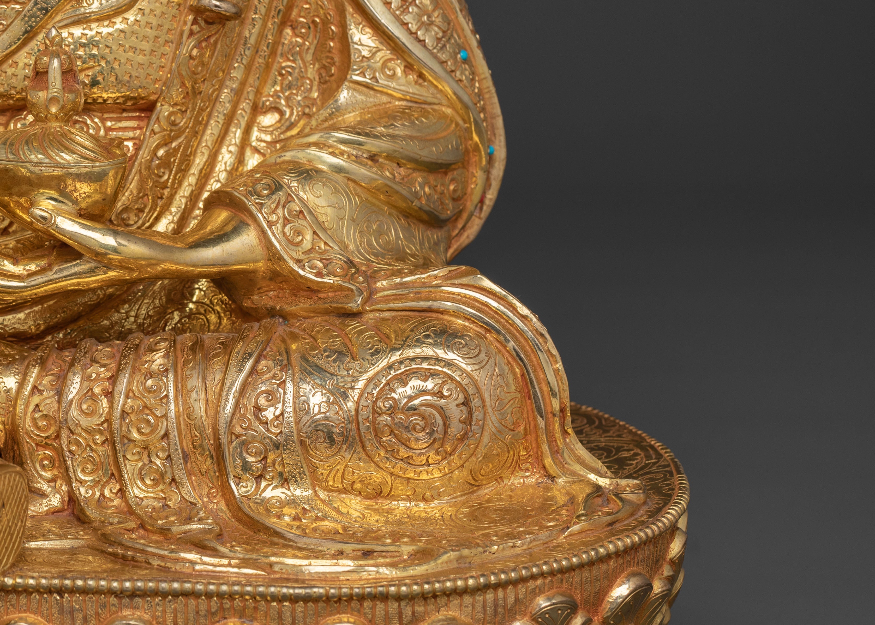 Sacred Tibetan Guru Rinpoche Statue | Padmasambhava Buddhist Sculpture