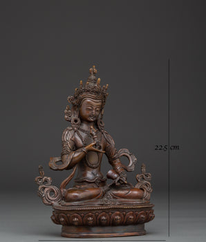 Oxidized copper Vajrasattva statue