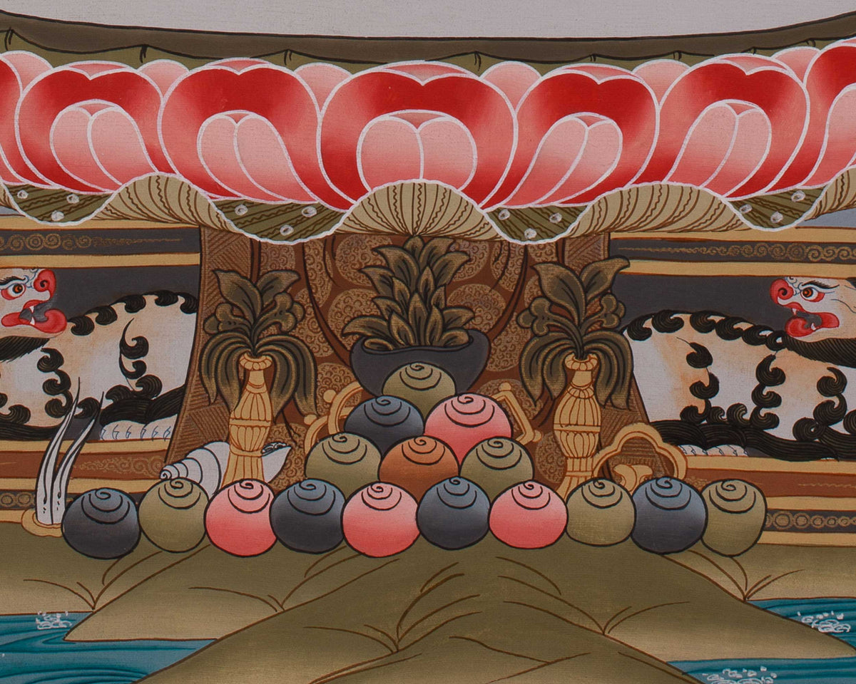Tibetan Thangka Of Maitreya Buddha | Future Buddha