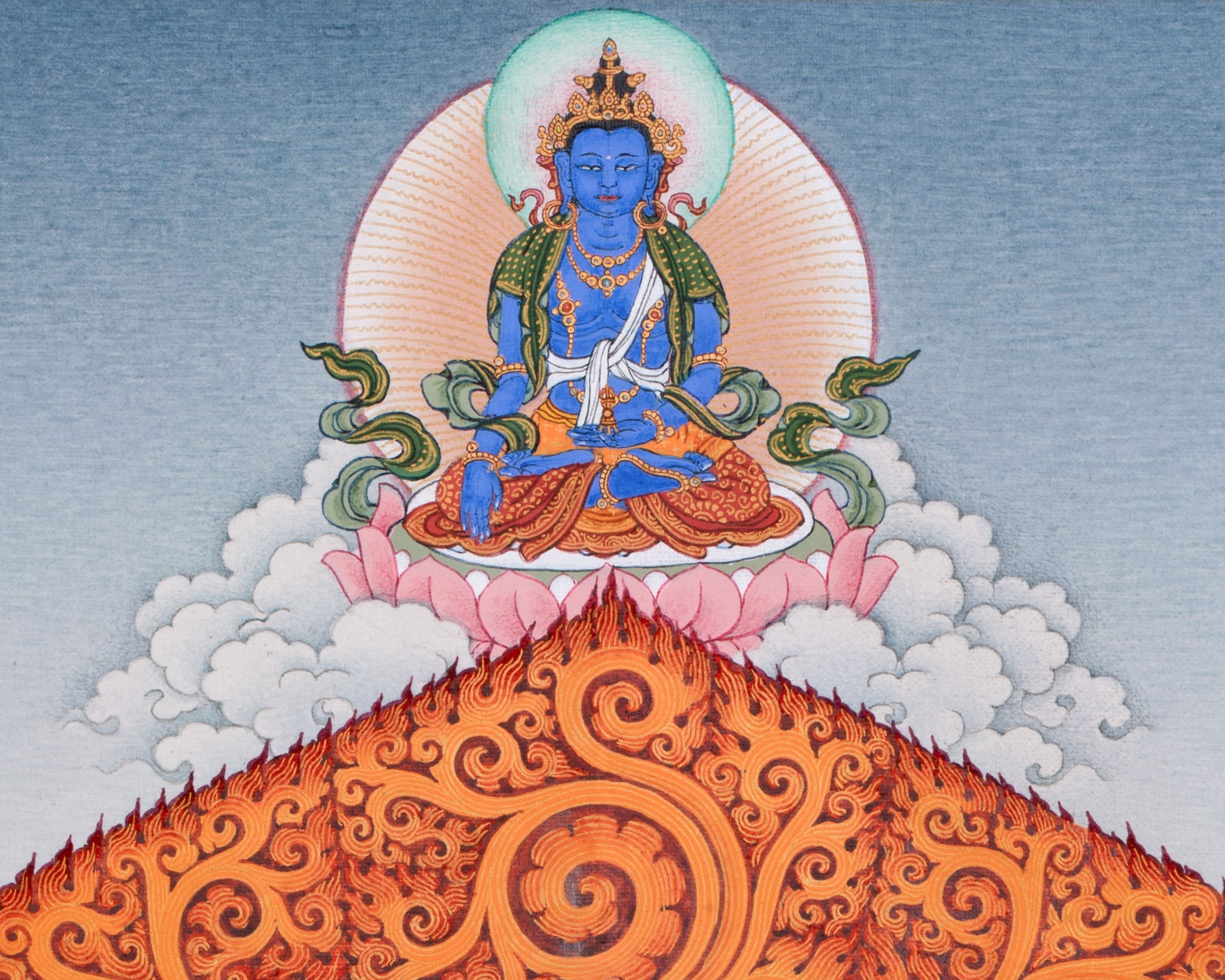 Giclee Print of Chakrasambhara with Mahakala and Mitrupa | Tantric Buddhist Deity