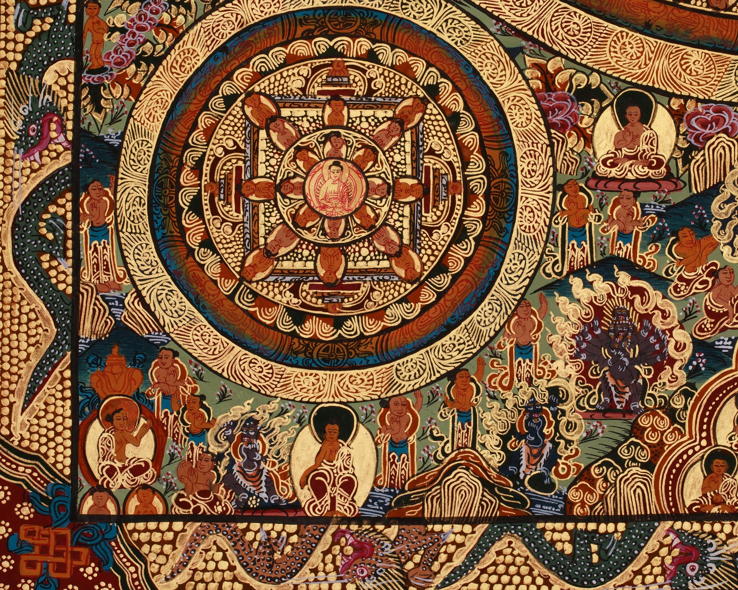 Hand-Painted Buddha Mandala Art | Meditation Altar