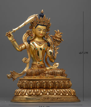 Wisdom Bodhisattva Deity Manjushri Statue | Beacon of Enlightened Wisdom