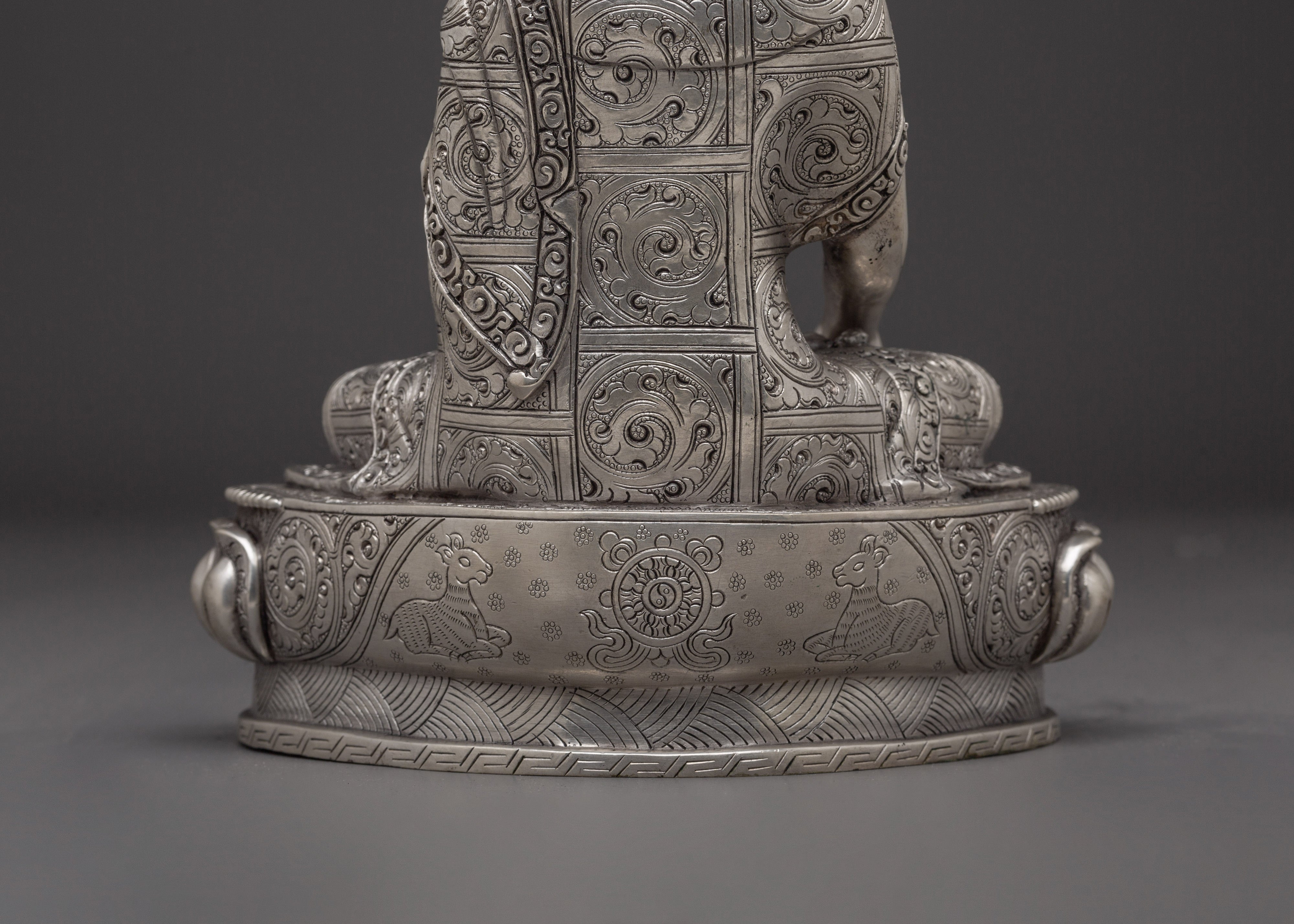Silver Shakyamuni Buddha Statue | Gautama Buddha - Dharma Founder