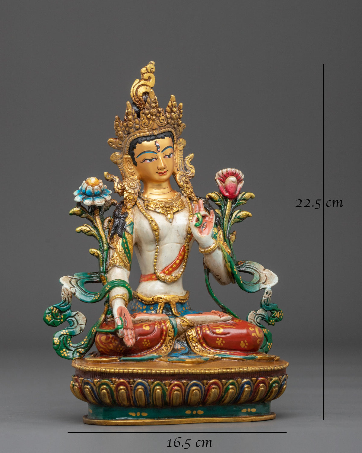Handmade Divine White Tara Figurine | Compassionate Healing Goddess