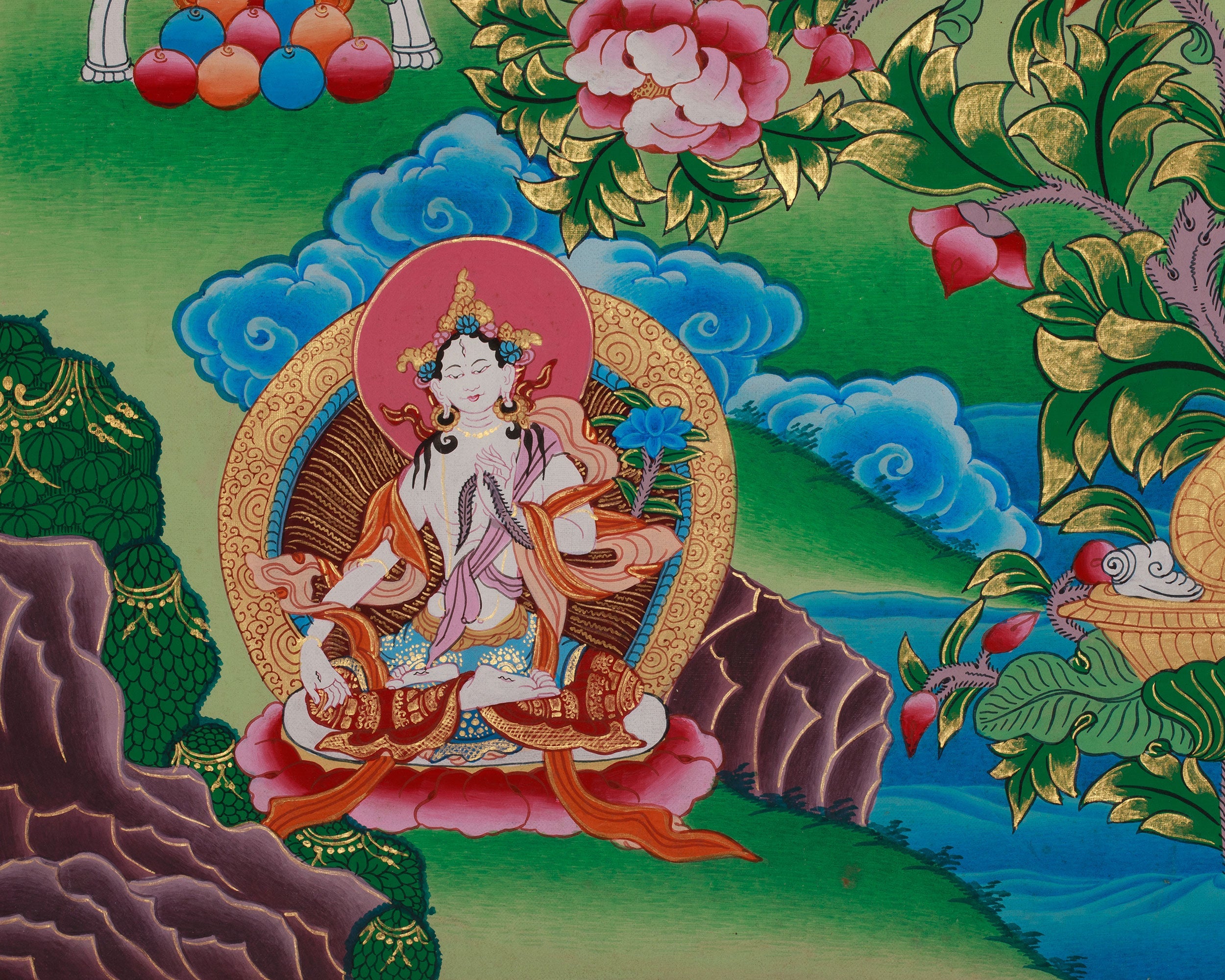 Buddhist Medicine Buddha Thangka | Bhaisajyaguru Artwork