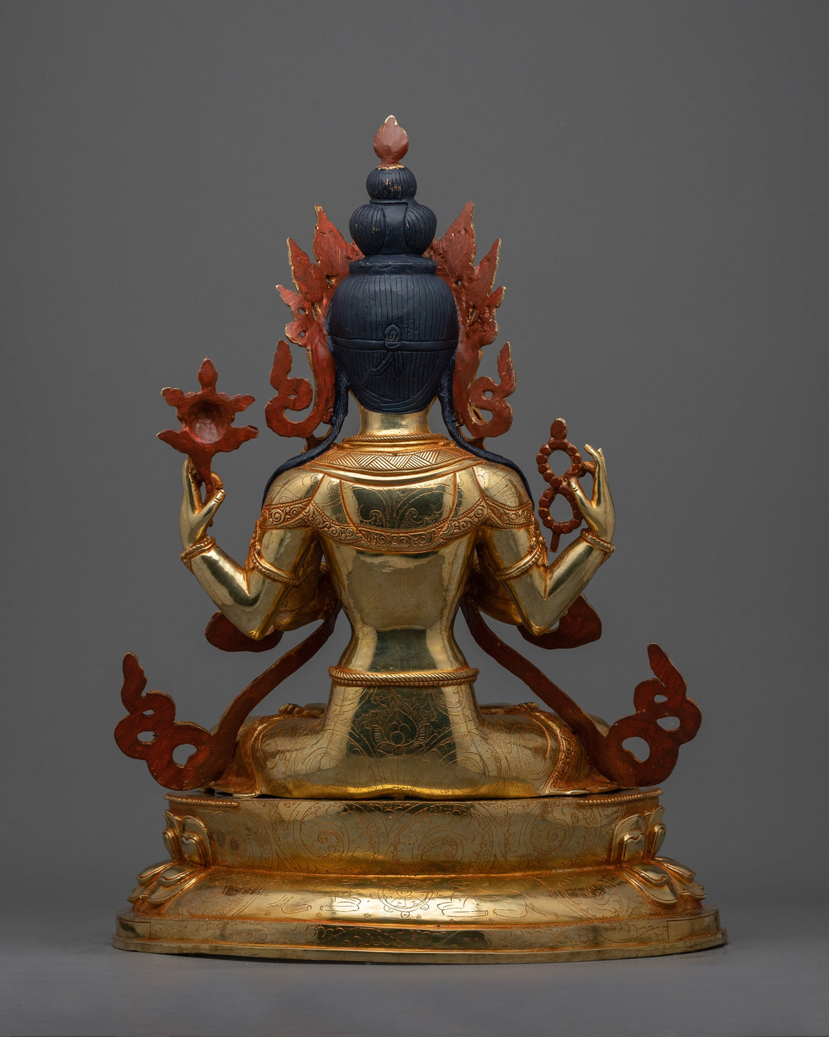 Seated Four-Arms Chenrezig Statue | Embrace Compassion and Enlightenment