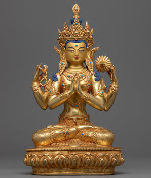 statue to help know meaning of avalokiteshvara mantra 