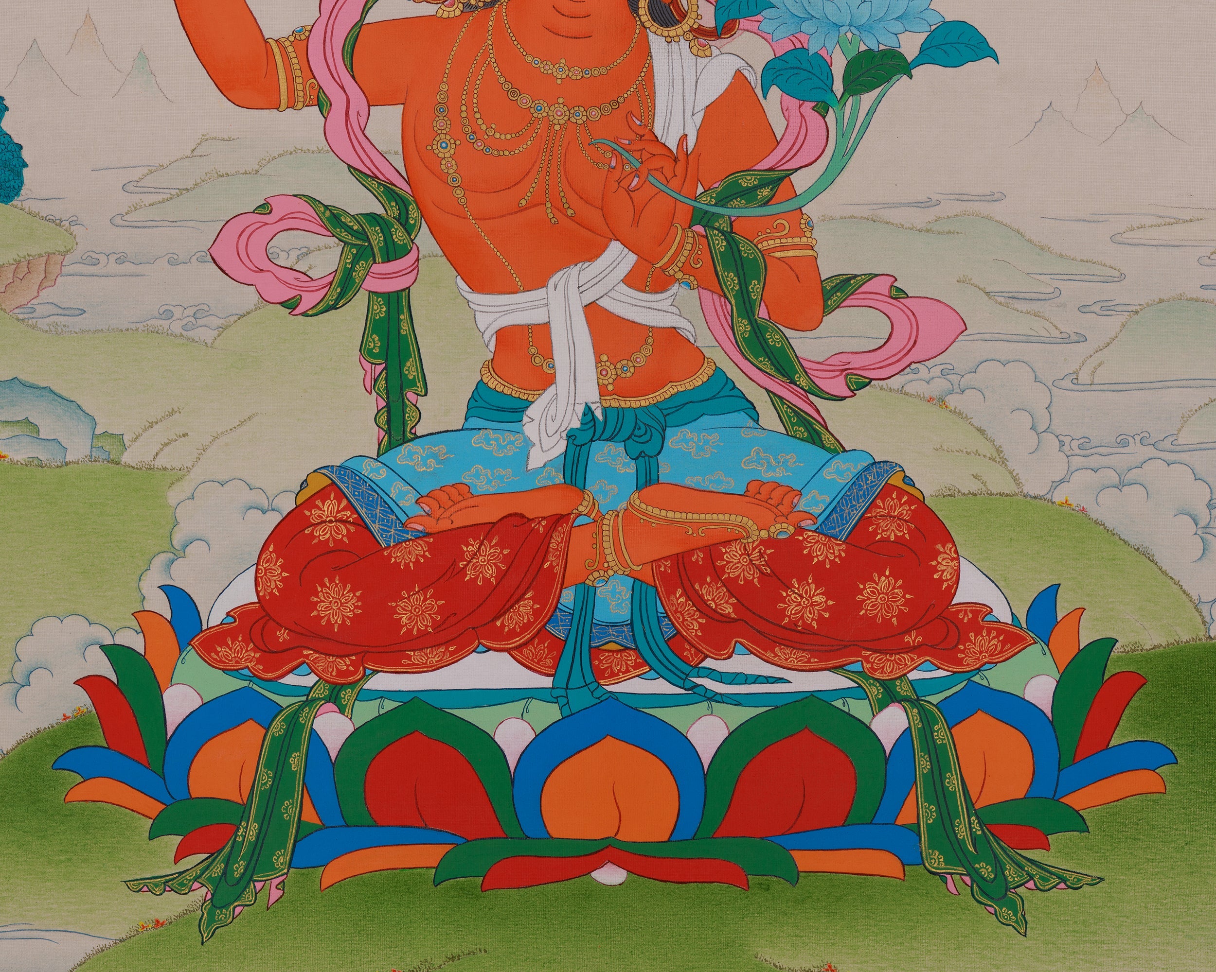 Manjushri Bodhisattva Artwork | Transcendent Wisdom in Mahayana Buddhism