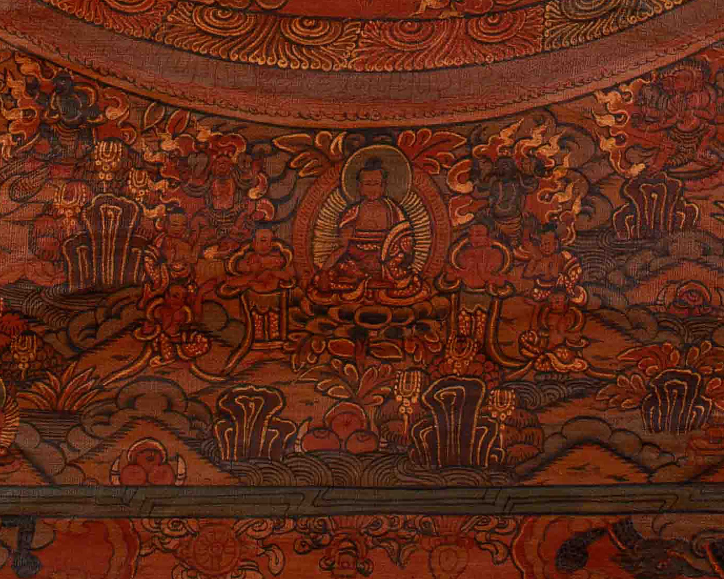 Spiritual Hand-Painted Buddha Mandala | Symbolizing Wisdom, Compassion, and Enlightenment