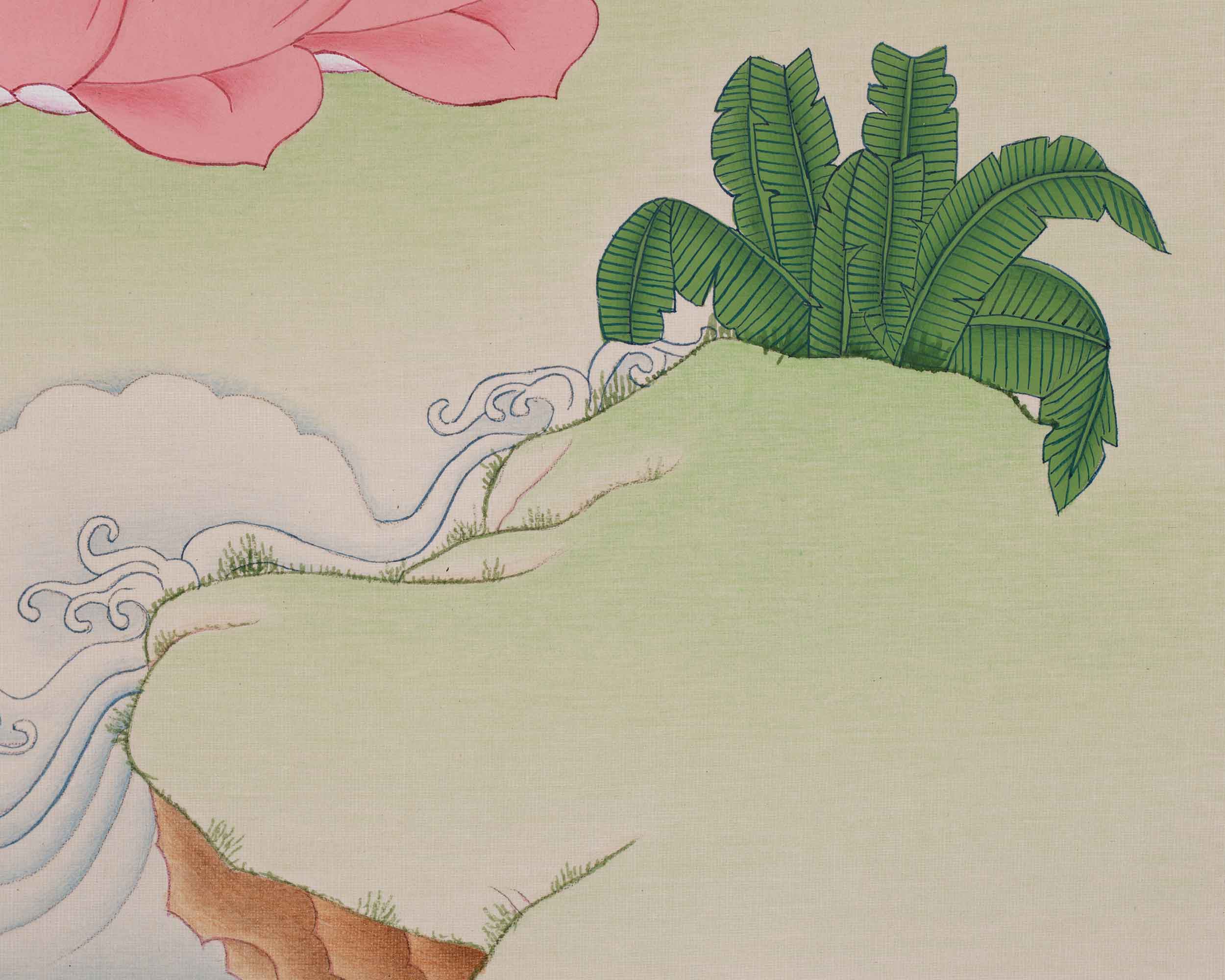 Compassion Deity Chenrezig Thangka | Bodhisattva Artwork