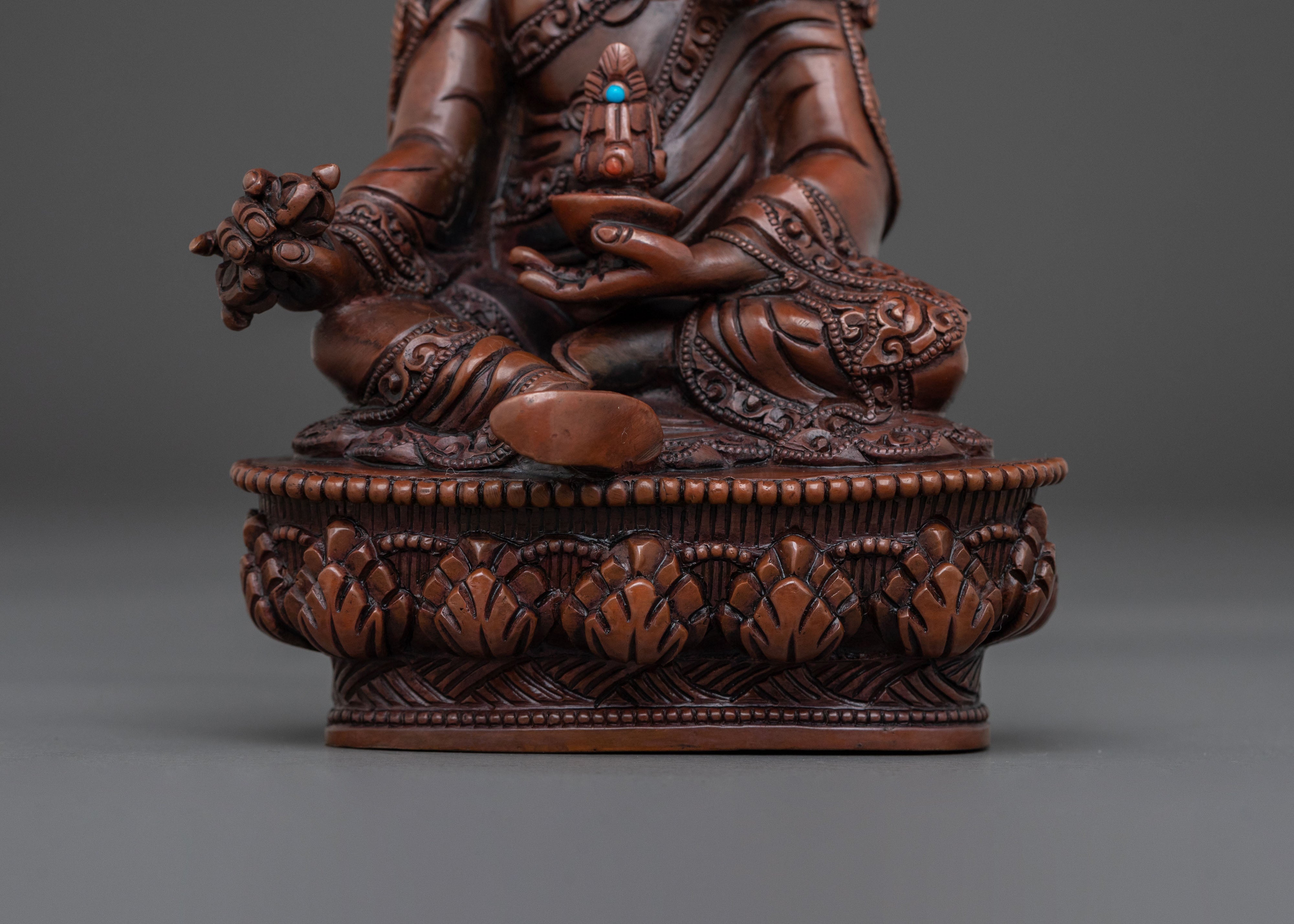 Guru Rinpoche Oxidized Copper Statue | Padmasambhava Buddhist Art