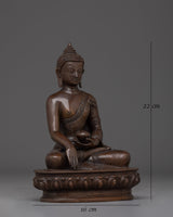 Shakyamuni Buddha Oxidized Copper Artwork