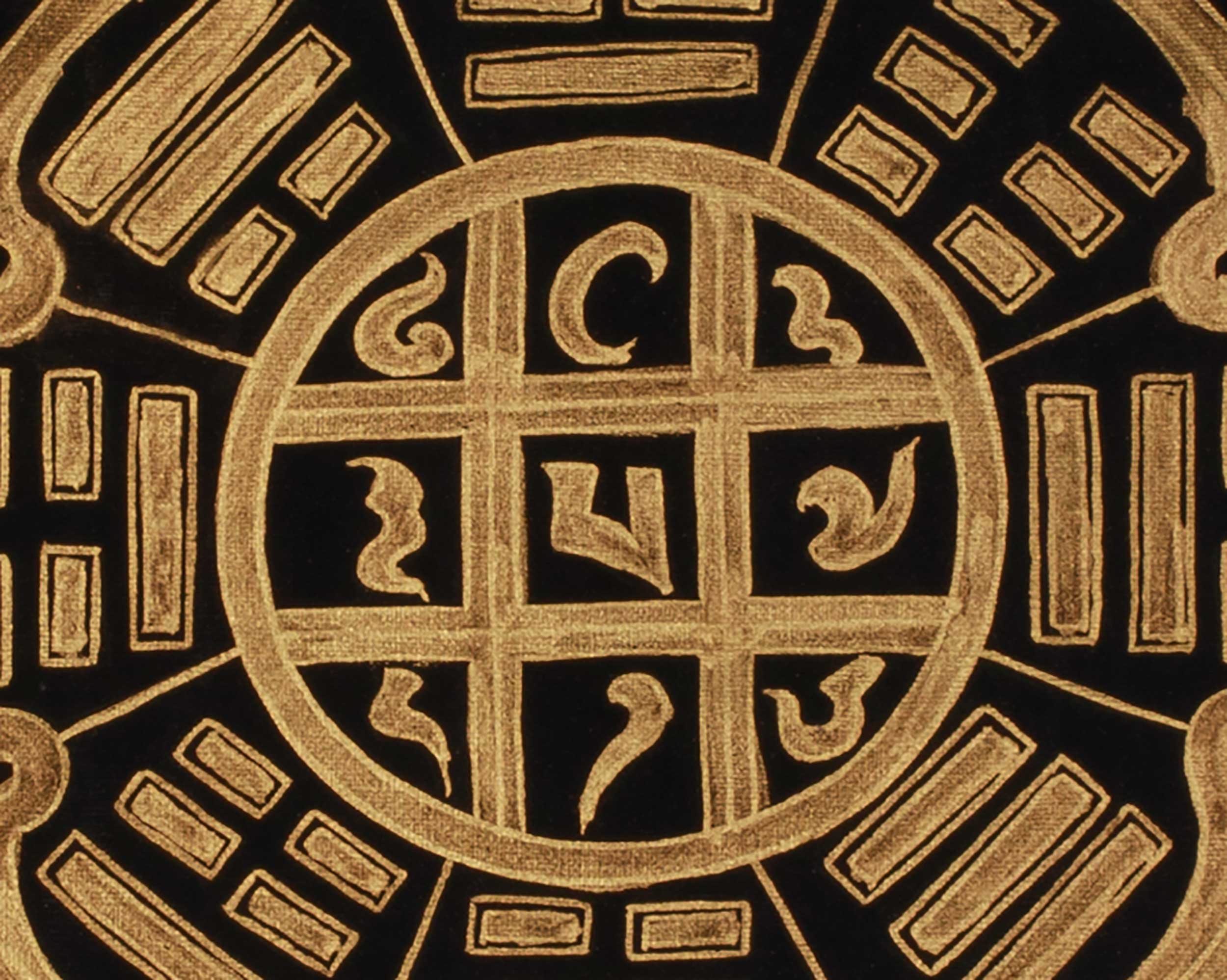 Astrological Chart Calendar Thangka | Tibetan Meditation and Cosmic Guidance Artwork