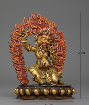Small Vajrapani Figure | Hand-carved, wielder of the Thunderbolt