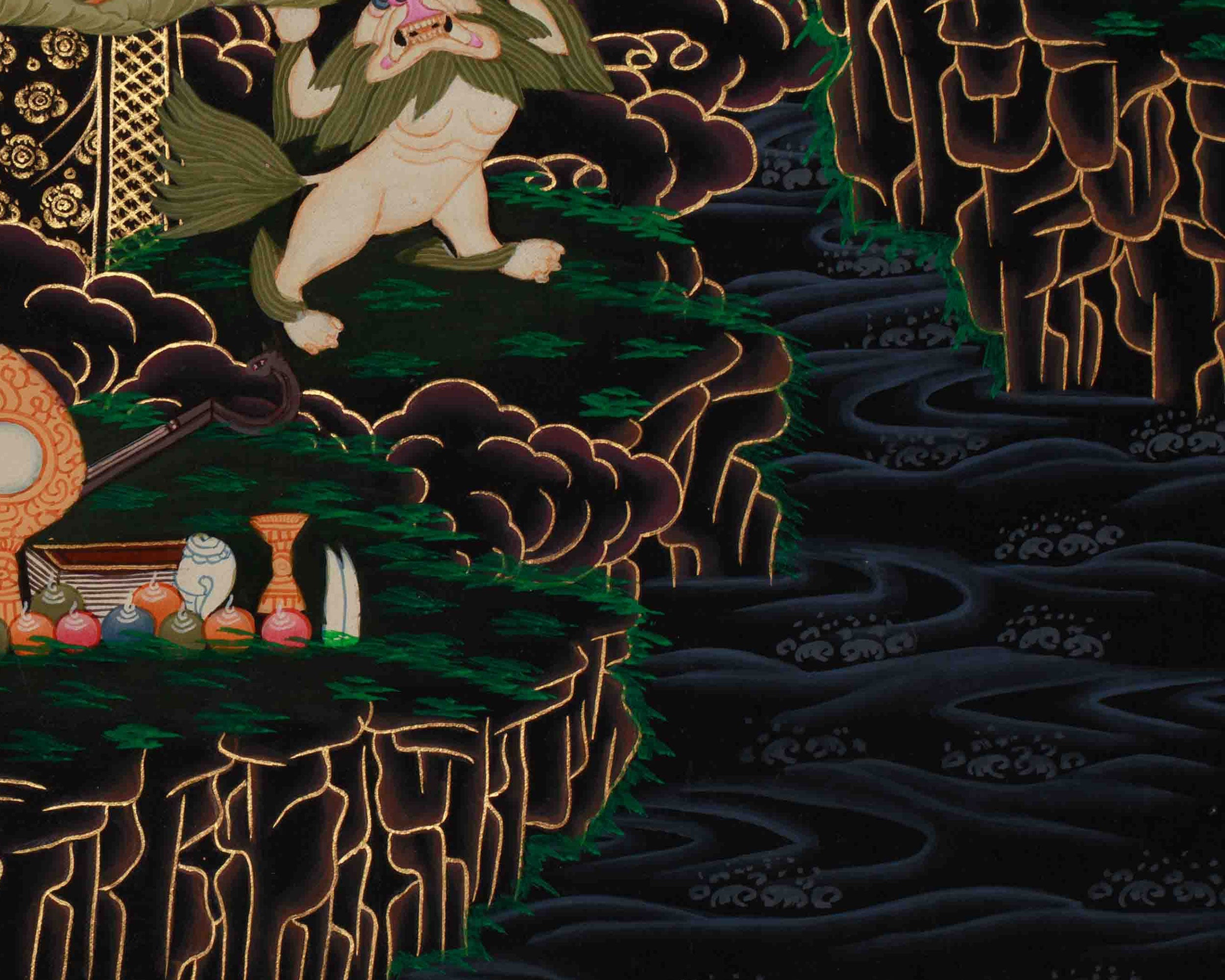 Vajrasattva Tibetan Thangka | Buddhist Purification Deity