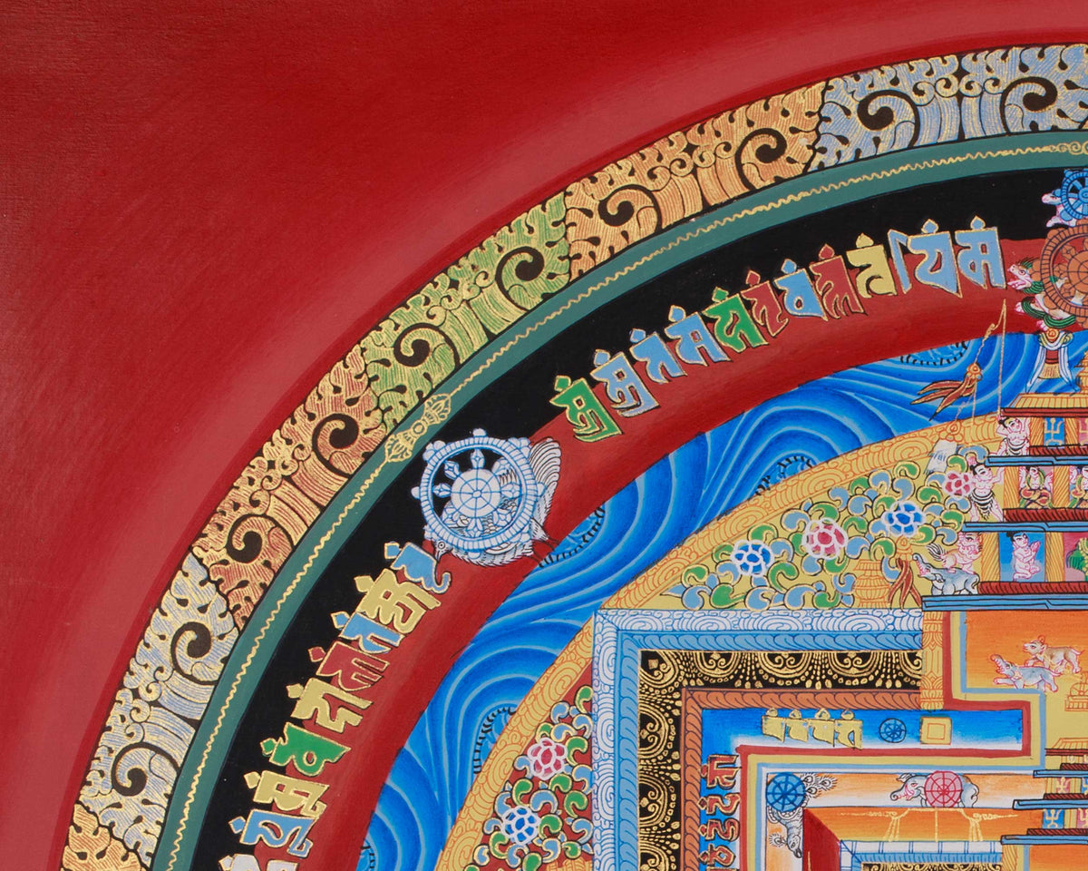 Himalayan Kalachakra Mandala Artwork | Wheel of Time Thangka
