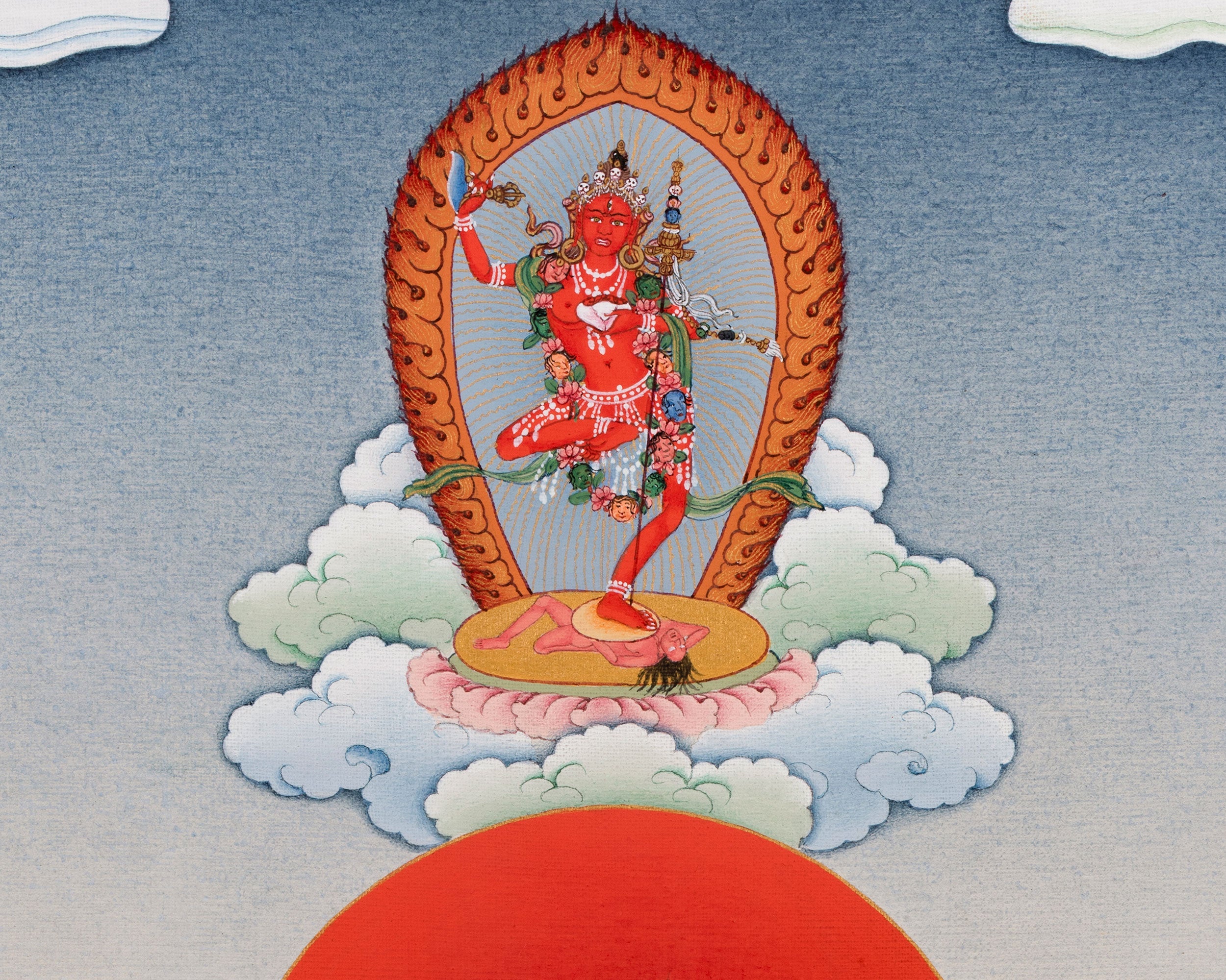 Machig Labdron Thangka Print | Great Tibetan Yogini | Digital Print