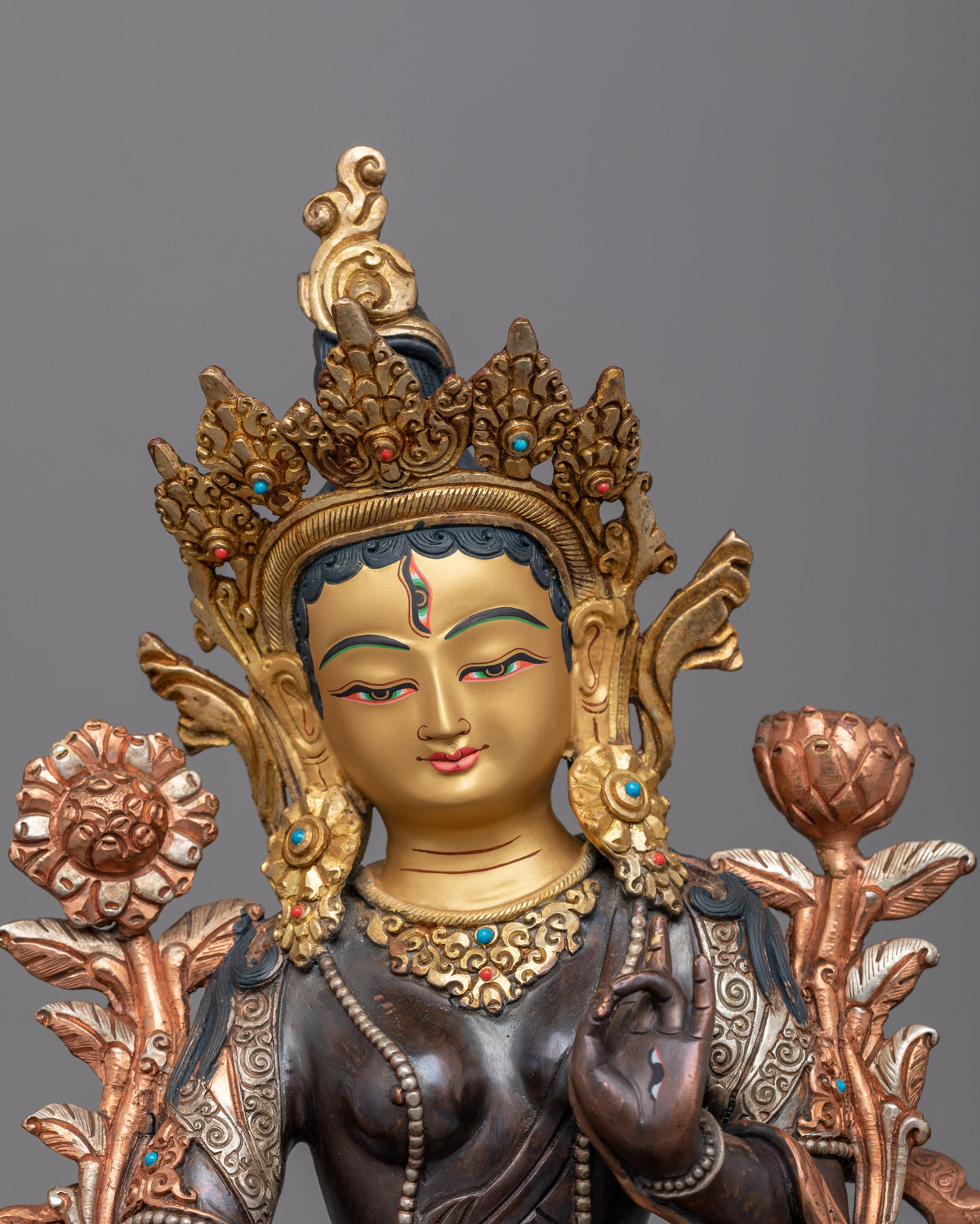 White Tara Buddhist Goddess | Embrace Compassion and Longevity with this Exquisite Tibetan Buddhist Statue
