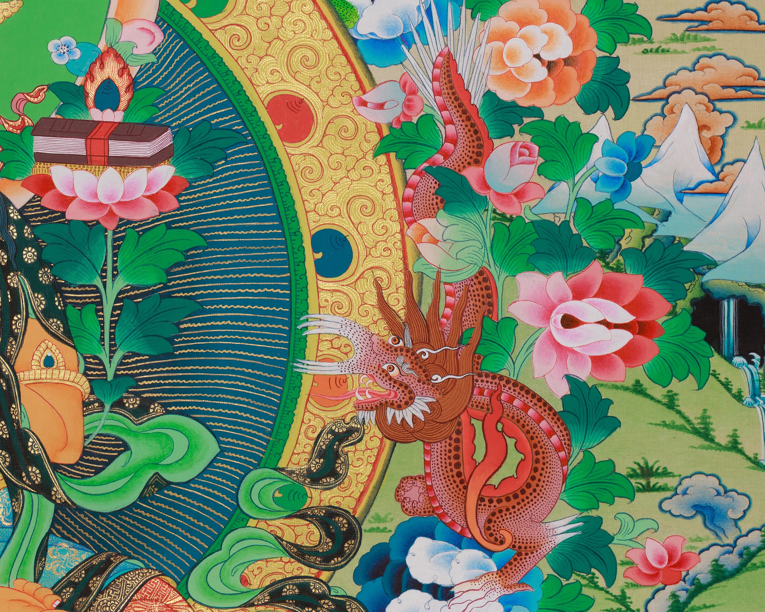 Vajrayana deity Manjushri Art | Bodhisattva of Transcendent Wisdom