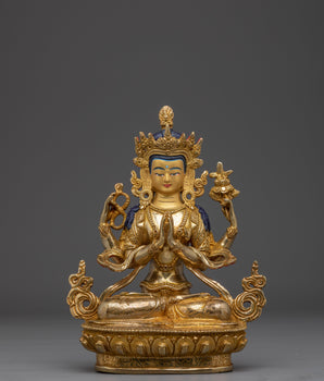 Four-Armed Chenresig Compassion Sculpture