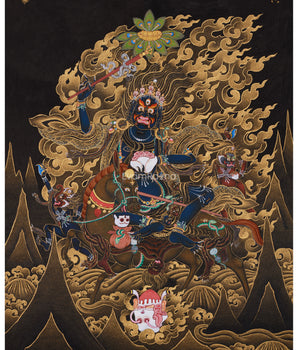 Wrathful Palden Lhamo Thangka