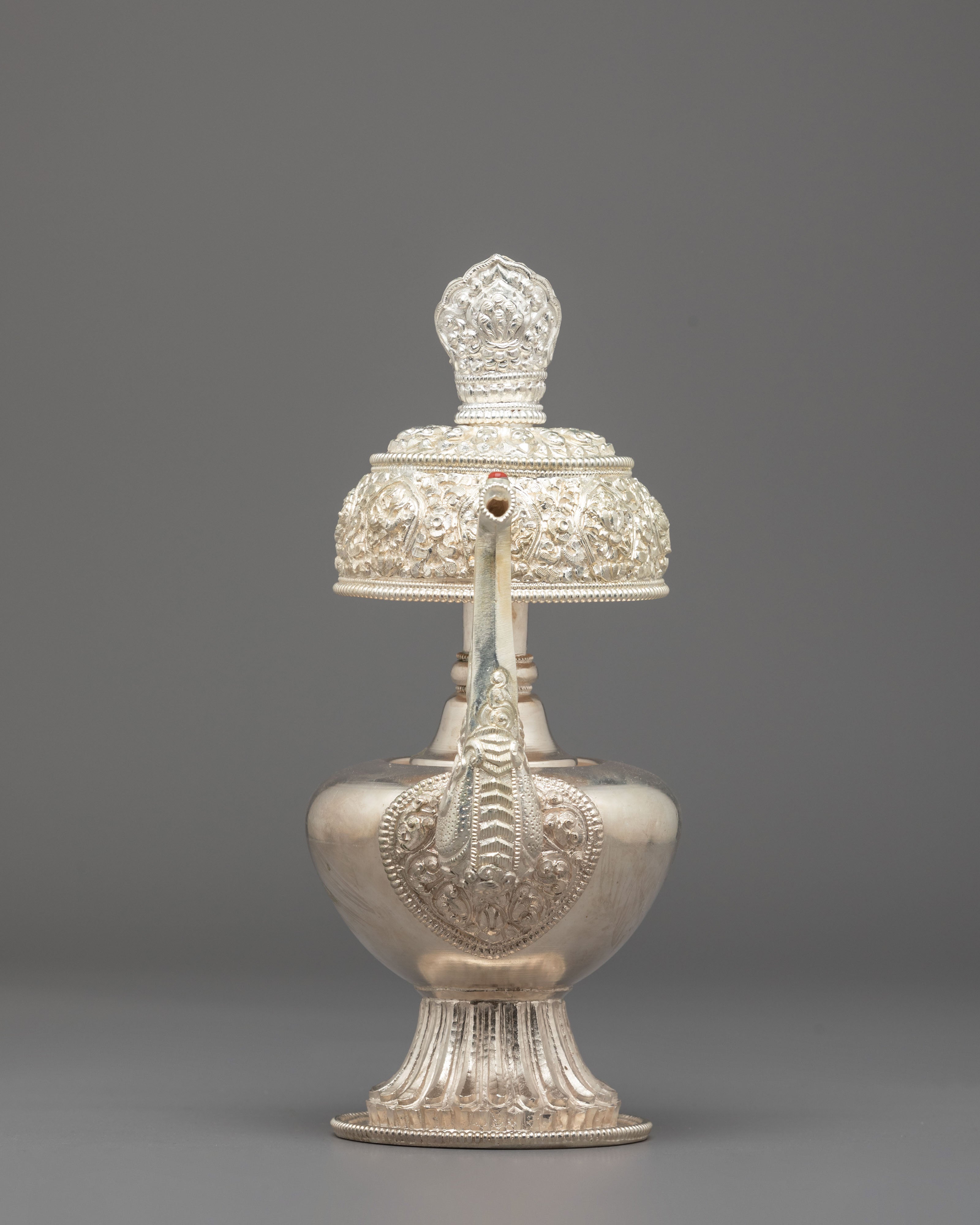 Bhumba Ritual Container | Silver Plated Copper for Sacred Ceremonies