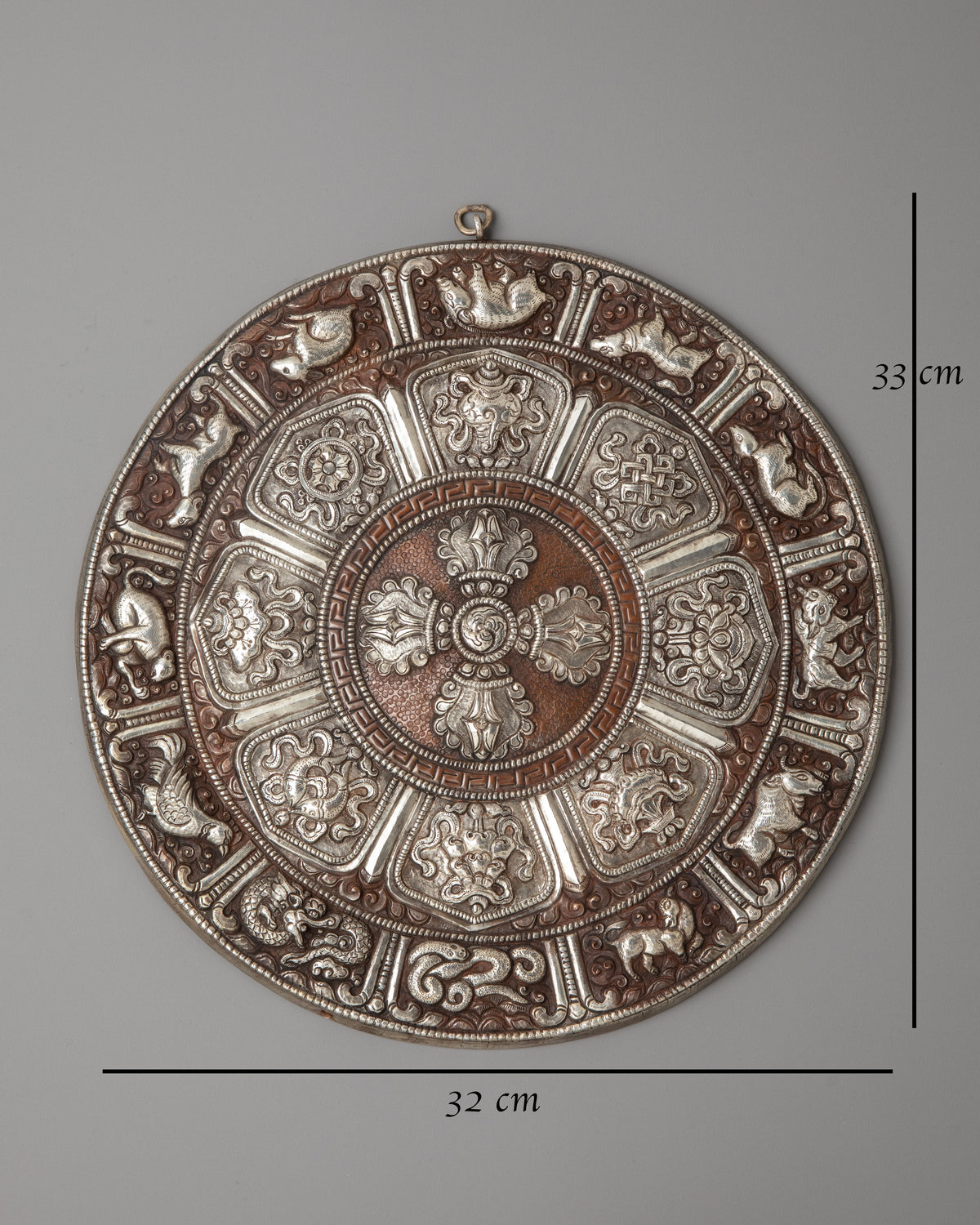 Silver Plated and Oxidized Copper Wall Hanging