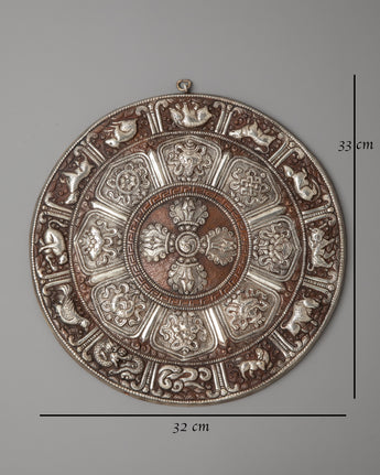 Silver Plated and Oxidized Copper Wall Hanging