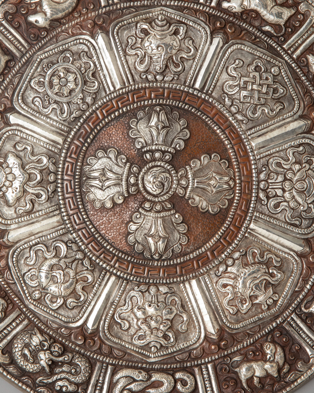 Silver Plated and Oxidized Copper Wall Hanging | Path to Enlightenment