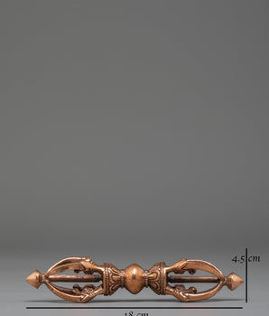 Tibetan Vajra for Ritual Use | Handcrafted Copper Dorje for Meditation